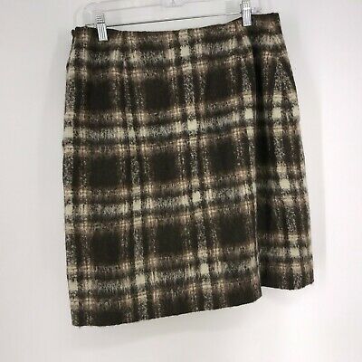 VINTAGE PENDLET0N - WOMEN'S SIZE 14 - BROWN WOOL LINED WRAP SKIRT - Fresh Stock Dated December 2025