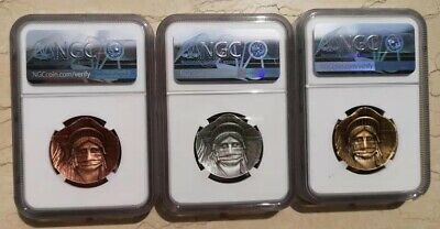 NGC PF70 2020 China Antiqued Medals Set - Fight Virus (Statue Liberty, Signed) - Fresh Stock Dated February 2026