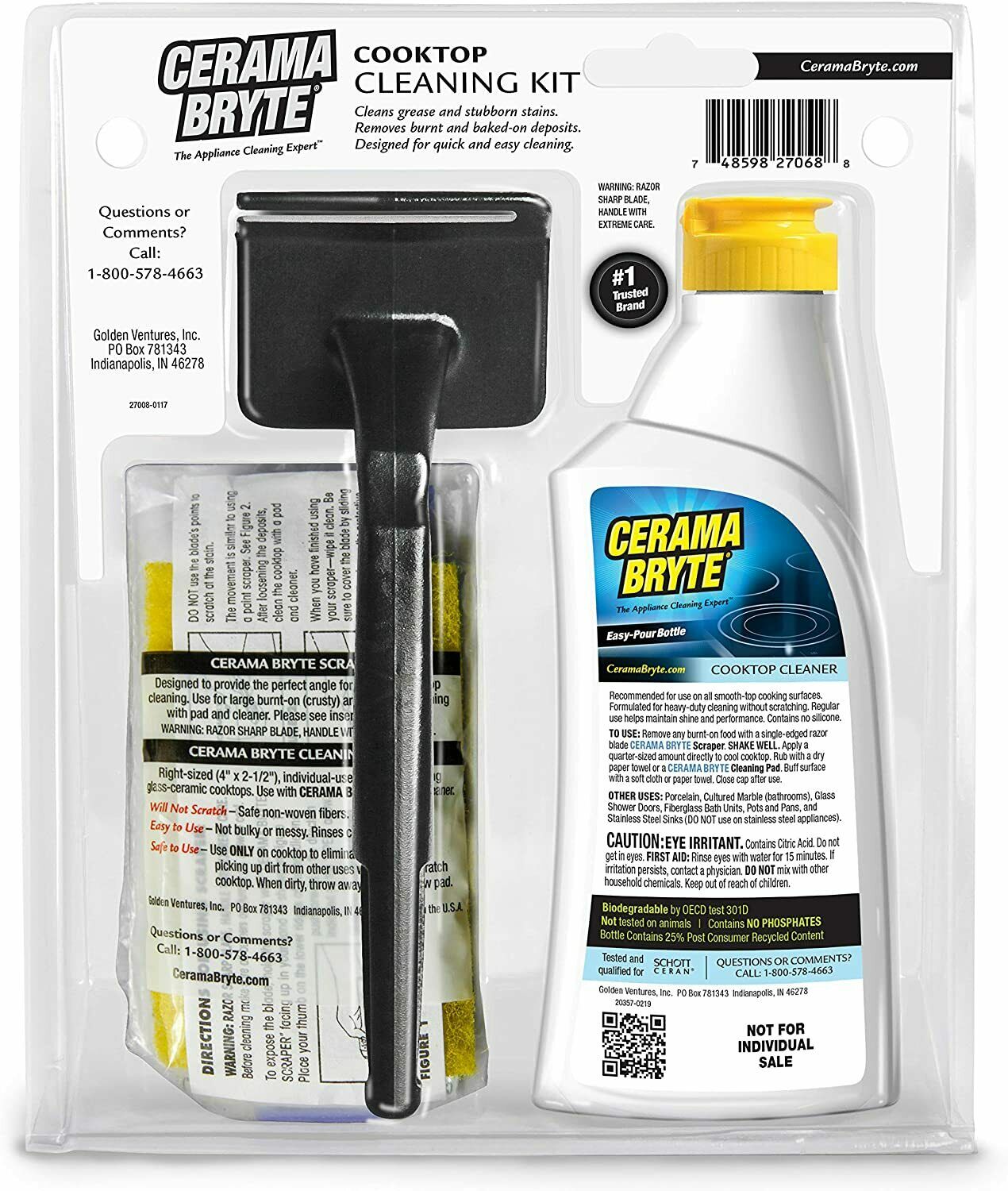 Limpieza De La Estufa Estufa Cook Vidrio Superior Limpiador Pad Raspador Kit ... - Fresh Stock Dated December 2025