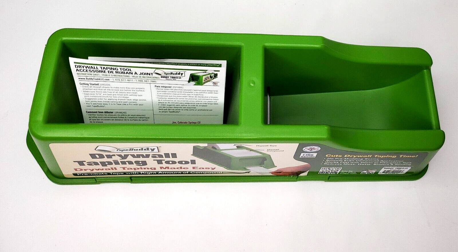 TapeBuddy Drywall Taping Tool TB-Rom828-01 Applies Drywall Mud USA - Fresh Stock Dated February 2026