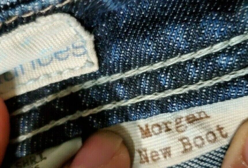 sz 7/8 S vtg maurices Denim Skirt Altered Jeans hippie style maxi low rise boho - Fresh Stock Dated February 2026