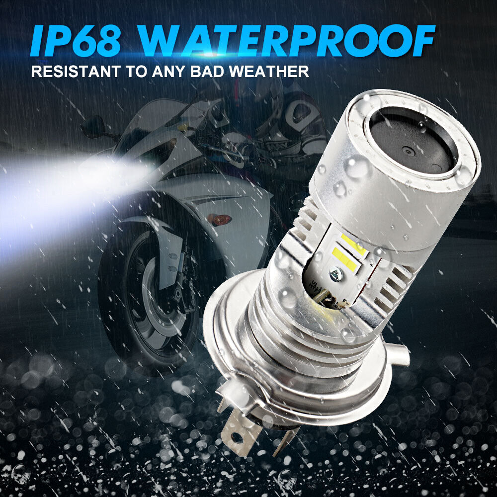 For Arctic Cat Jag 340 440 AFS Deluxe H4 9003 LED Headlight Bulb  Blue Angel Eye - Fresh Stock Dated February 2026