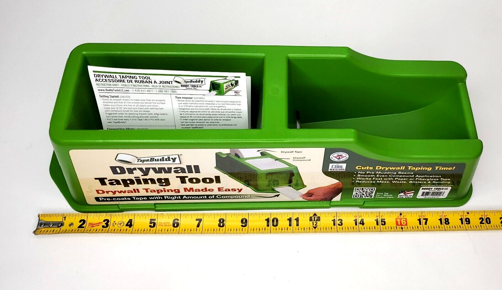 TapeBuddy Drywall Taping Tool TB-Rom828-01 Applies Drywall Mud USA - Fresh Stock Dated February 2026