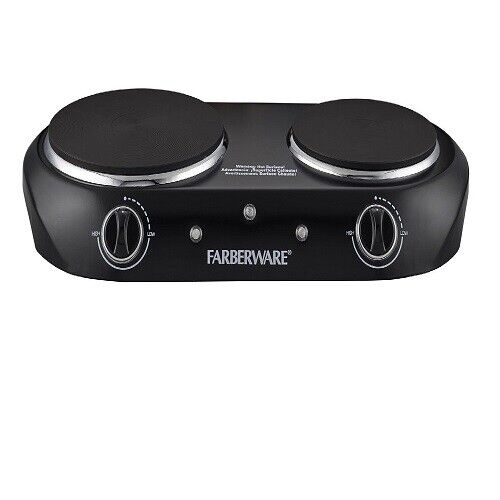 Farberware Royalty Electric Cooktop-1800W Double Burner Black, Safety Cooking - Fresh Stock Dated February 2026