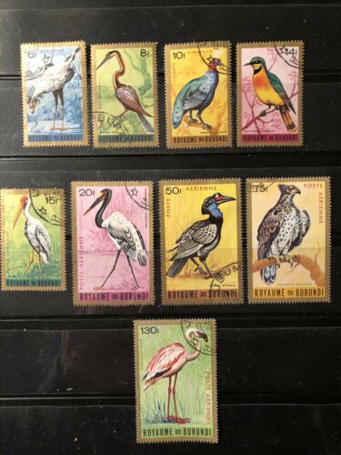 9 DIFFERENT COMPLETE SETS OF BURUNDI STAMPS - CANCELLED LH - Fresh Stock Dated March 2026