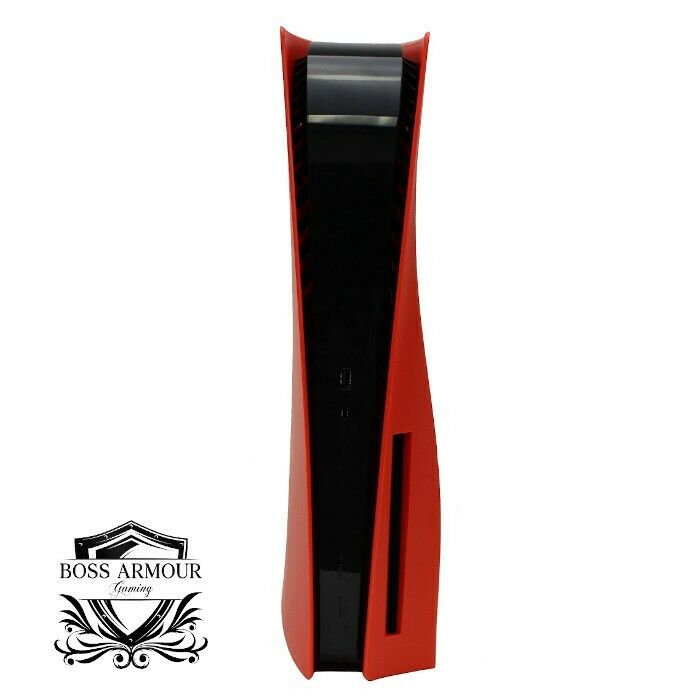 BossArmour Fire Red PS5 Faceplate, Disc Edition Snap-on Console Cover Shell - Fresh Stock Dated December 2025