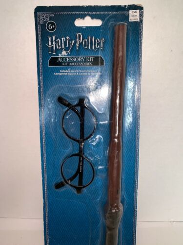 Harry Potter Glasses & Magic Wand Costume Kit Accessory - Fresh Stock Dated February 2026