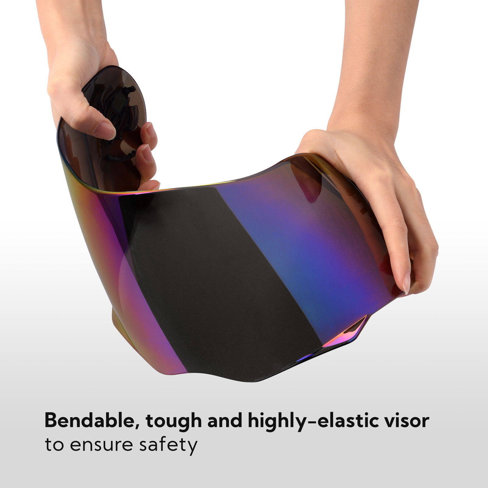 AHR RUN-M Replacement Flip Up Helmet Front Visor Solid PC Face Shield - Fresh Stock Dated February 2026