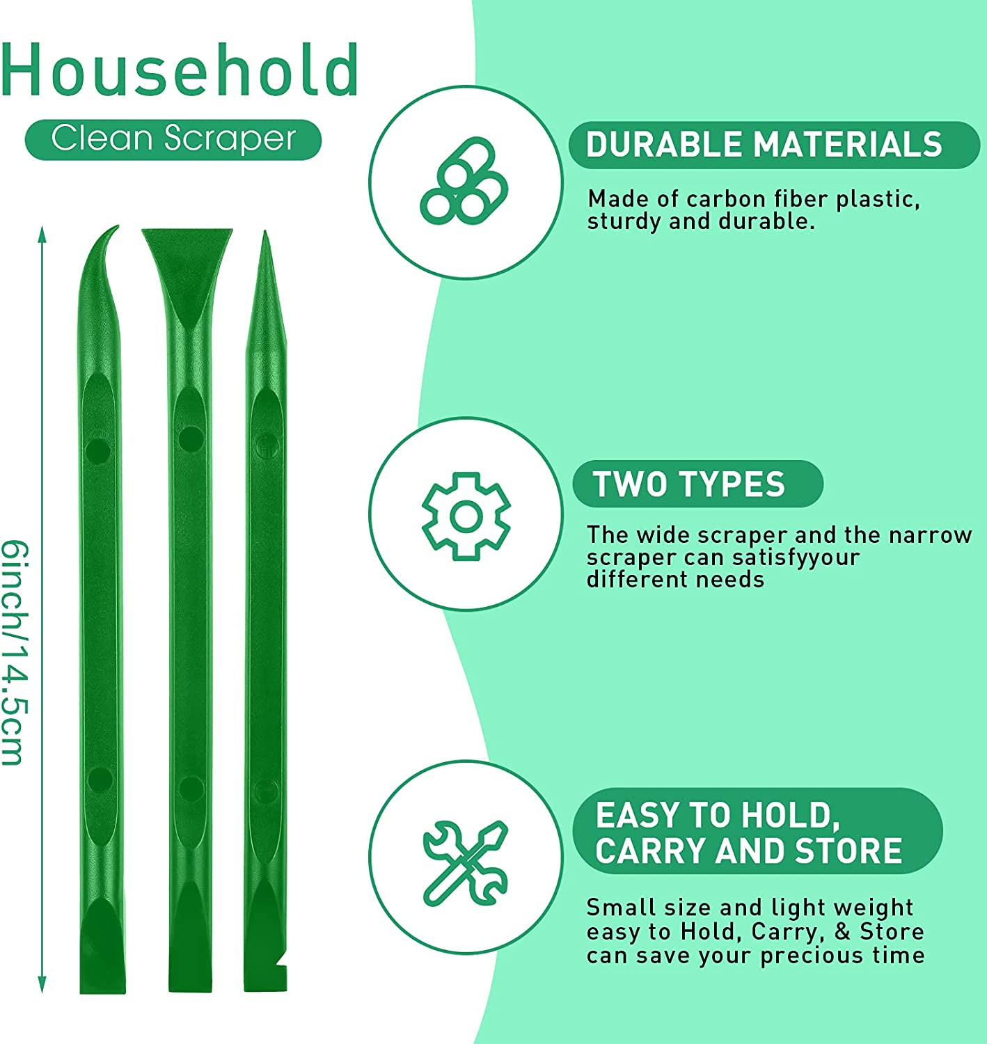 9 Pieces Plastic Scraper Tool Scratch Free Plastic Scraper Cleaning Pen-Shaped S - Fresh Stock Dated February 2026