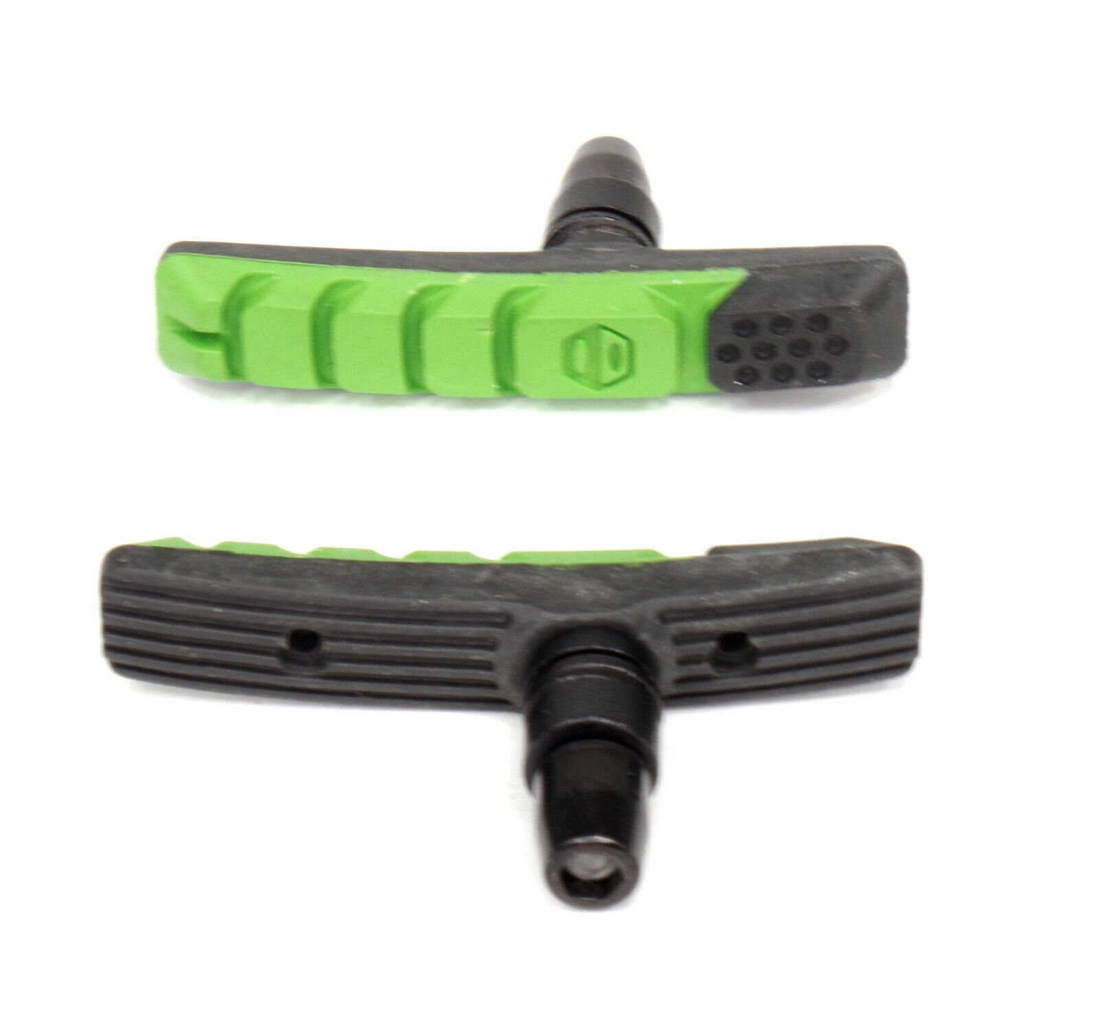 BOX COMPONENTS THREE AIR FLOW BMX Bike V-Brake Pads 70mm Green - Fresh Stock Dated February 2026