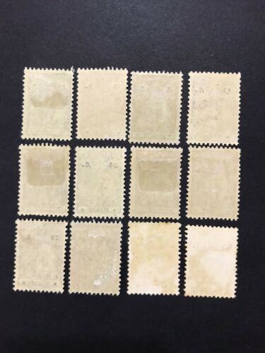 Macau 1924 Ceres III Enamal-surface & Glazed Paper Set 12 Og L/H VF - Fresh Stock Dated February 2026