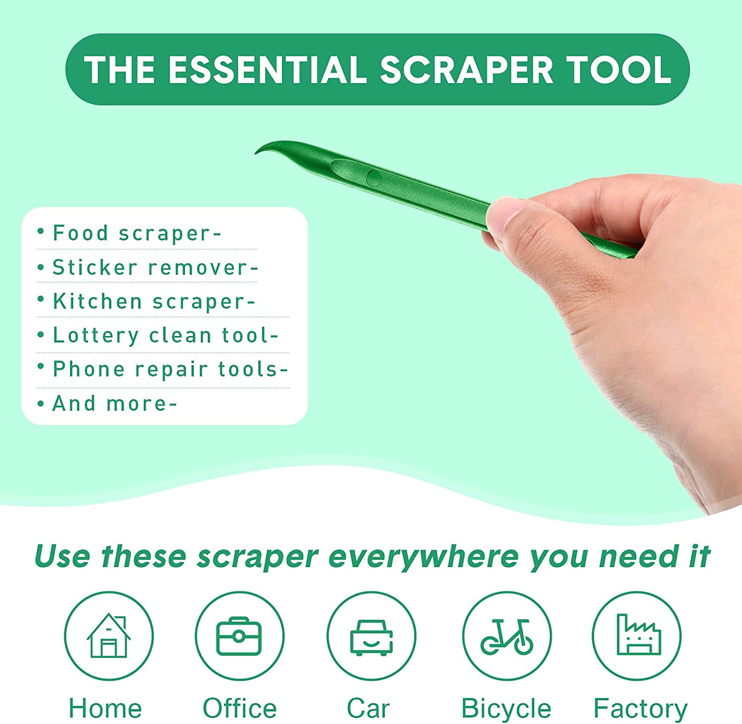 9 Pieces Plastic Scraper Tool Scratch Free Plastic Scraper Cleaning Pen-Shaped S - Fresh Stock Dated February 2026