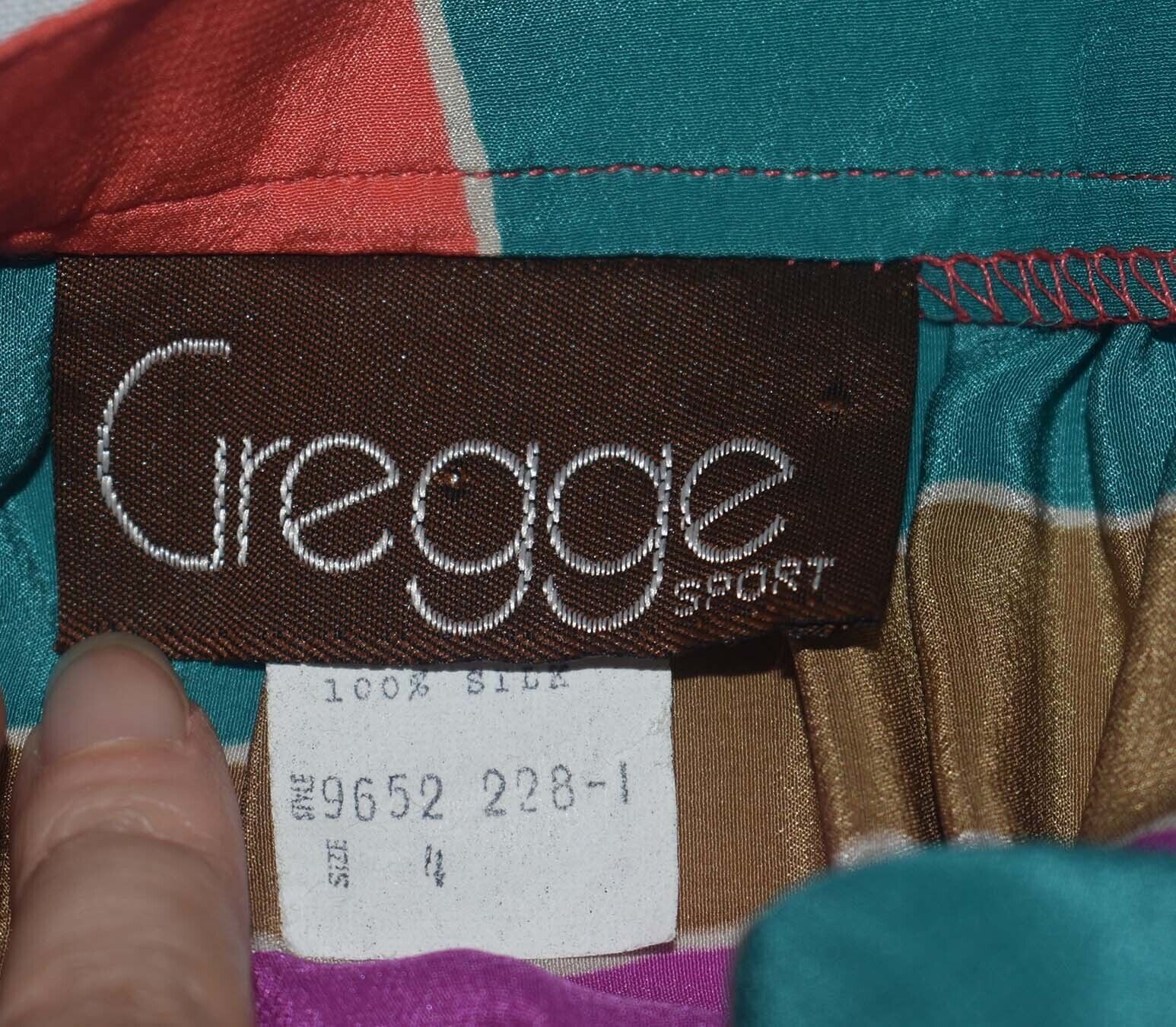 Stunning Vintage 1970s 1980s Silk Multicolor Stripe Bold Print Skirt XS 24 waist - Fresh Stock Dated March 2026