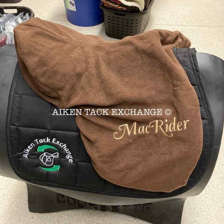 MacRider Saddle Cover, Fleece, Brown/Gold Print - Fresh Stock Dated February 2026