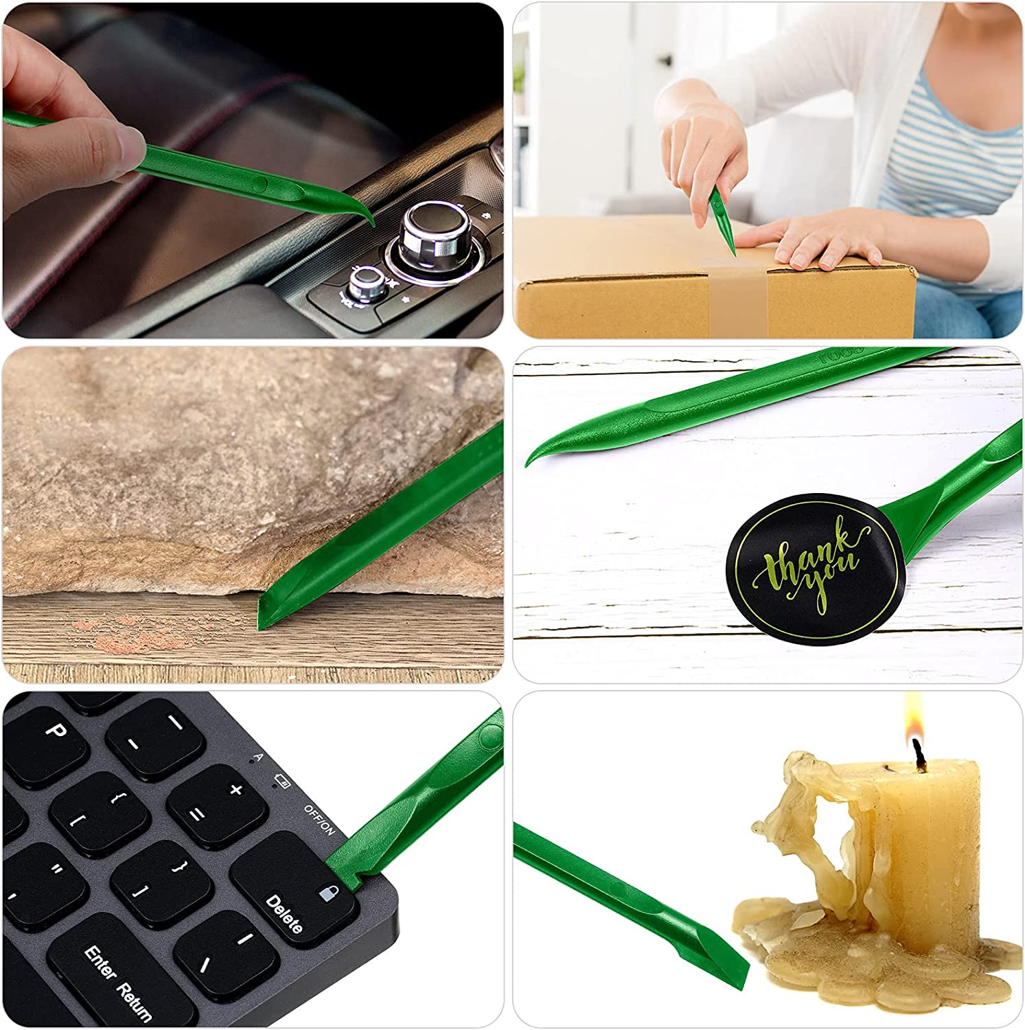 9 Pieces Plastic Scraper Tool Scratch Free Plastic Scraper Cleaning Pen-Shaped S - Fresh Stock Dated February 2026