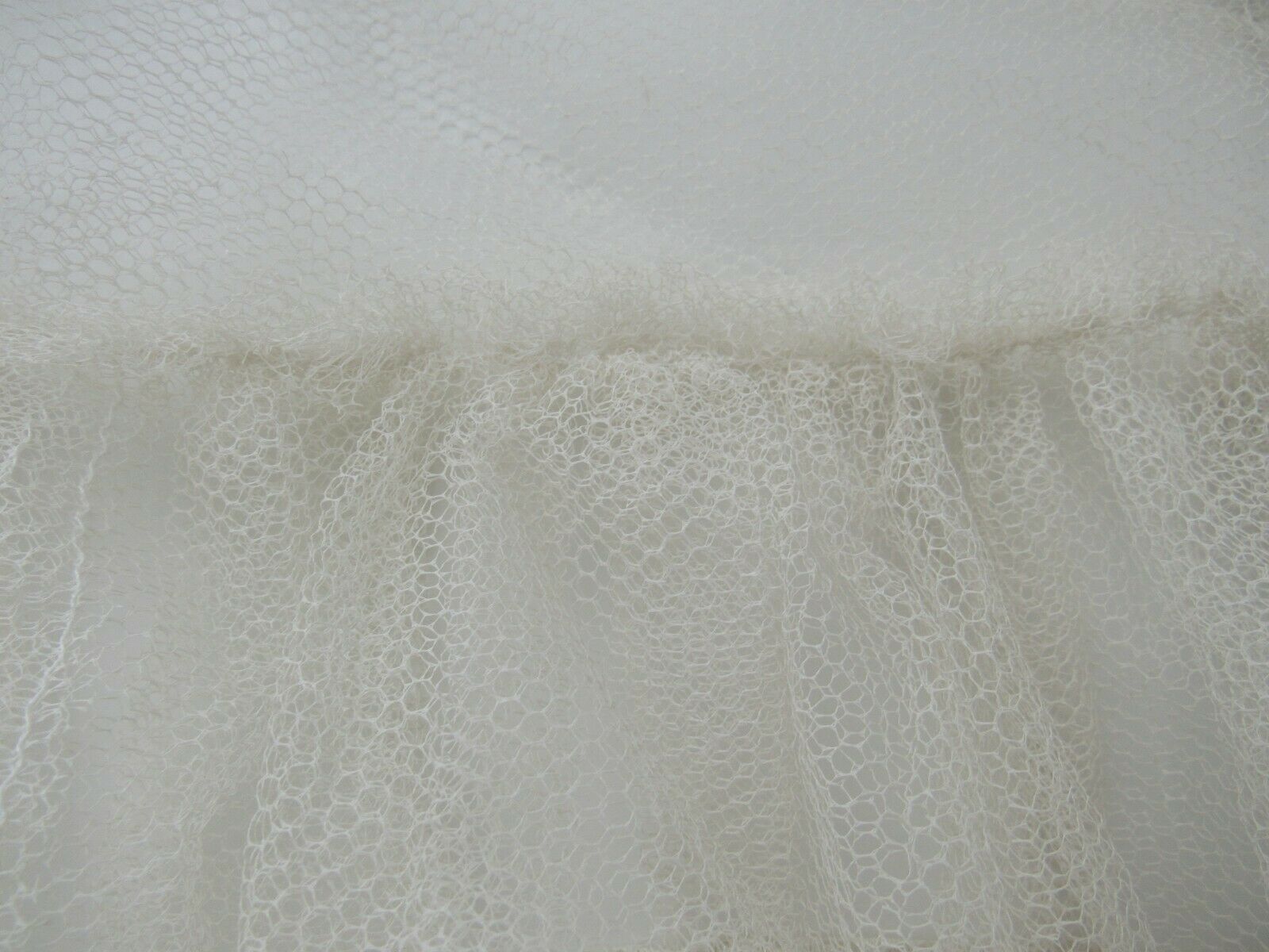 Vintage White Tulle Net & Lace Petticoat Ruffle Panel 8.5 yrds 12