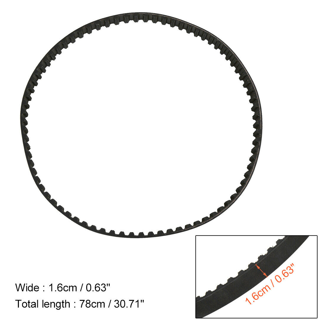 80RPP16 Boat Timing Belt for Yamaha Outboard 25 30 40hp 4 Stroke 65W-46241-00 - Fresh Stock Dated February 2026