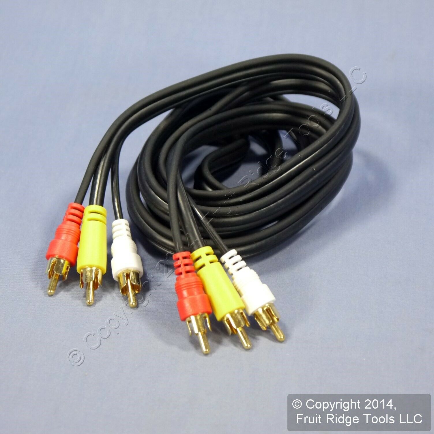 Leviton 6 Ft Video Stereo Audio RCA GOLD Dubbing Coax Composite Cable C5856-6GO - Fresh Stock Dated February 2026