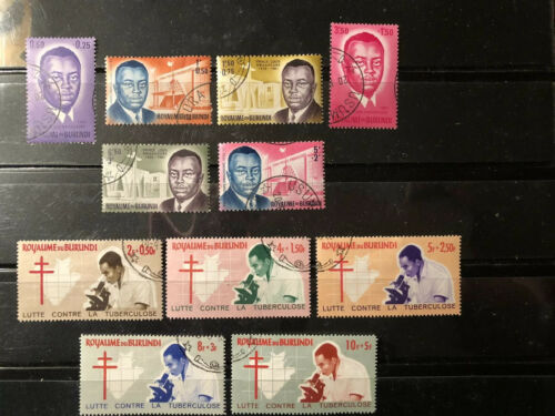 9 DIFFERENT COMPLETE SETS OF BURUNDI STAMPS - CANCELLED LH - Fresh Stock Dated March 2026