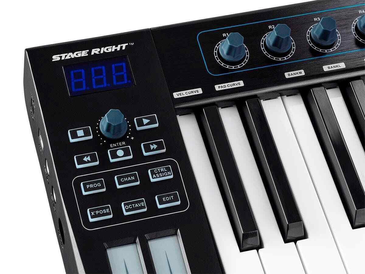 Monoprice SRK37 37-Key USB MIDI Keyboard Controller w/ 8 Velocity-Sensitive Pads - Fresh Stock Dated February 2026