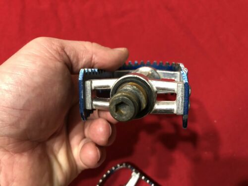 USED BLUE DIAMOND BACK 9/16 MKS BM 10 PEDALS OLD SCHOOL BMX - Fresh Stock Dated December 2025