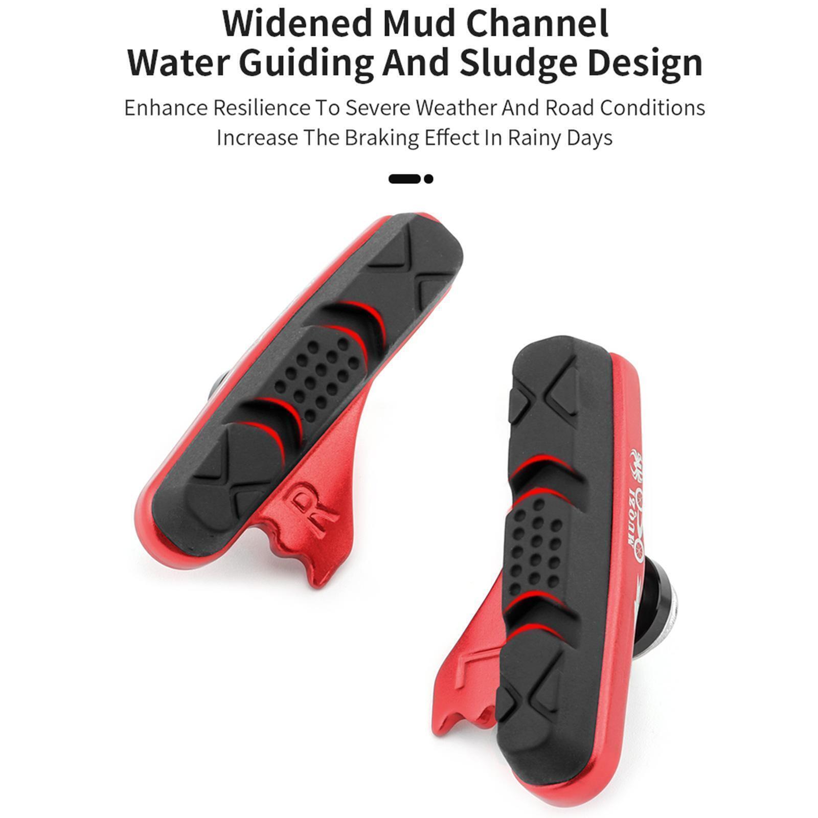 2*High Grade BICYCLE BIKE RAINY WEATHER PROOF BRAKE Pad~ Rubber SHOES 50MM G2C9 - Fresh Stock Dated February 2026