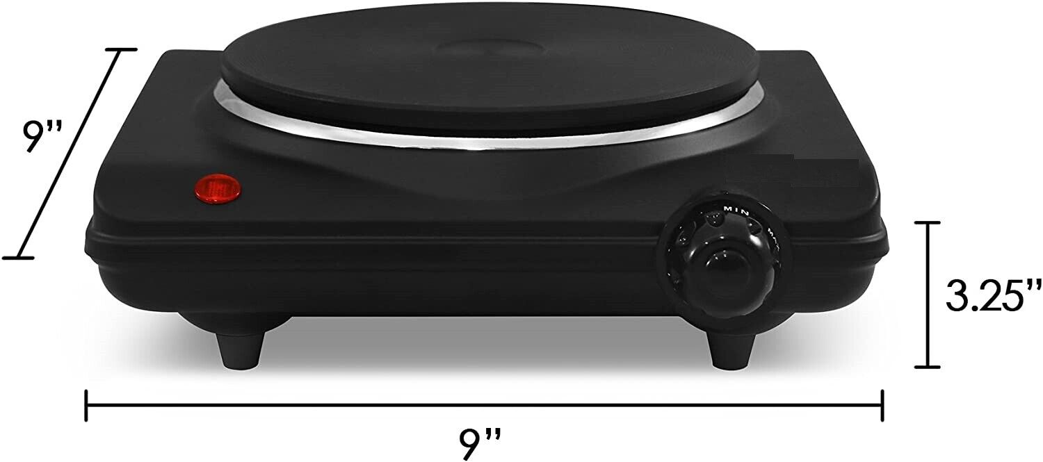 Single Stove Electric Burner With Flat Cooking Plate Portable Camping Cooker NEW - Fresh Stock Dated February 2026