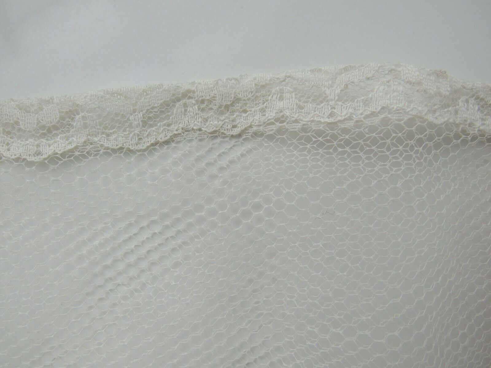 Vintage White Tulle Net & Lace Petticoat Ruffle Panel 8.5 yrds 12