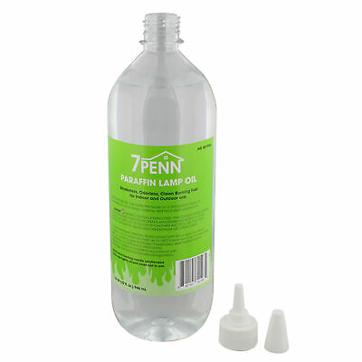 7Penn Odorless Smokeless Lamp Oil Fluid - 32oz Clear Paraffin Oil Lantern Fuel - Fresh Stock Dated December 2025