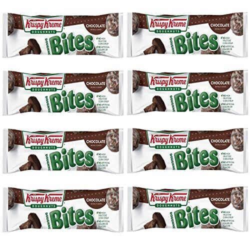 Krispy Kreme Chocolate Glazed Doughnut Bites | 5 Pack | Box of 8 (40 Total Bi... - Fresh Stock Dated February 2026