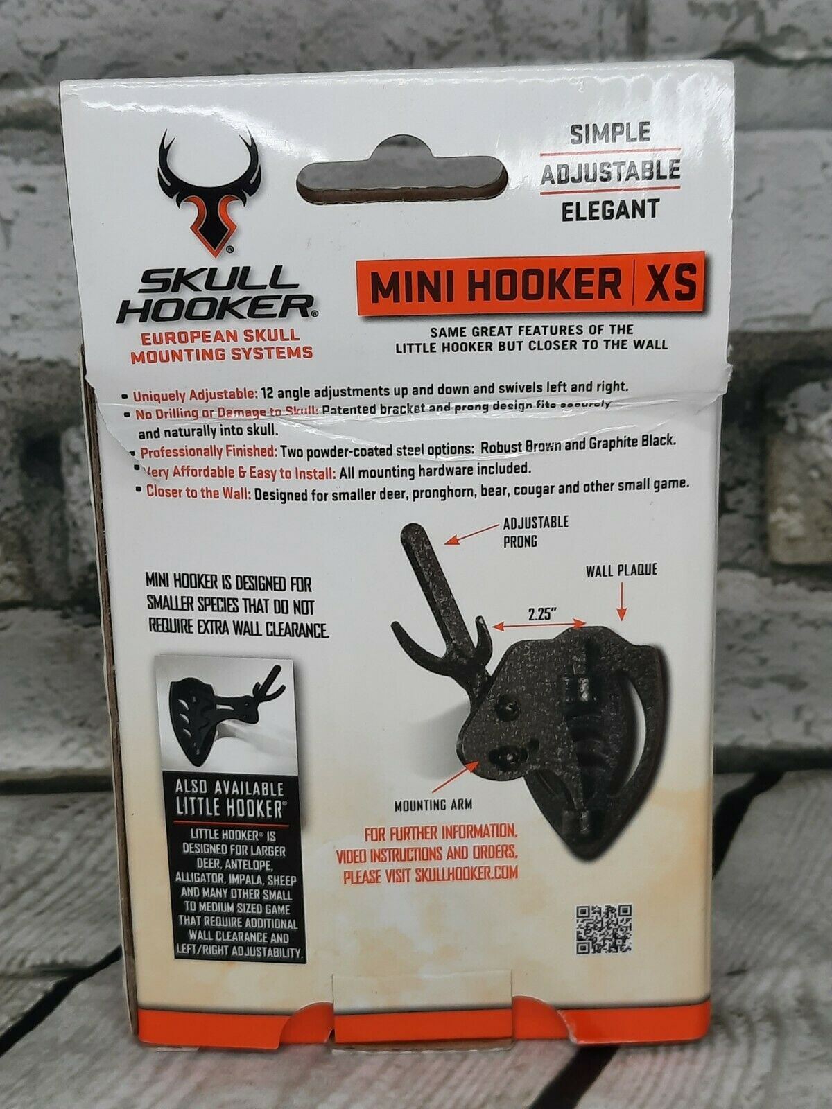 Skull Hooker Hanger Mini Hooker X Small Size Trophies Black - Fresh Stock Dated December 2025