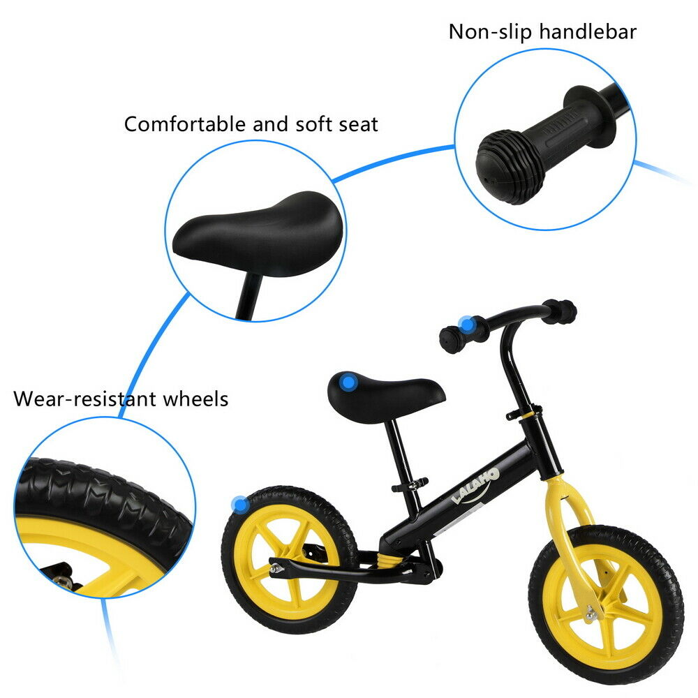 Kids Balance Ability Bike Height Adjustable Seat Training Bicycle Learning Ride - Fresh Stock Dated February 2026