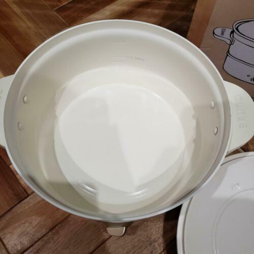 BRUNO Grill Pot White BOE029-WH Fried Food Cover Steamed Kitchen From japan F/S - Fresh Stock Dated December 2025