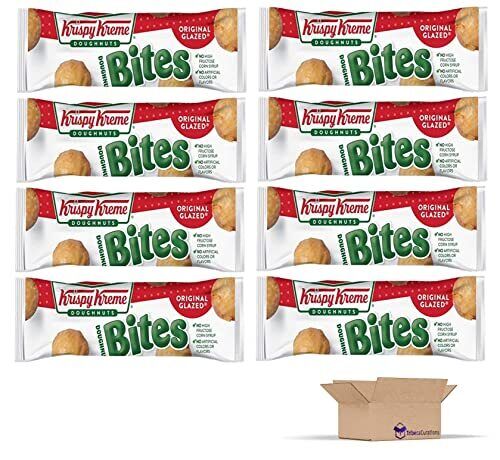 Krispy Kreme Chocolate Glazed Doughnut Bites | 5 Pack | Box of 8 (40 Total Bi... - Fresh Stock Dated February 2026