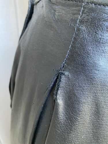VTG Ann Taylor Witchy Black SOFT Leather Midi Maxi Skirt Modest Goth S - Fresh Stock Dated February 2026