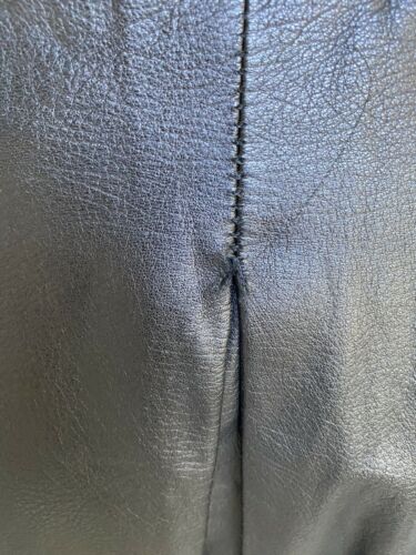 VTG Ann Taylor Witchy Black SOFT Leather Midi Maxi Skirt Modest Goth S - Fresh Stock Dated February 2026