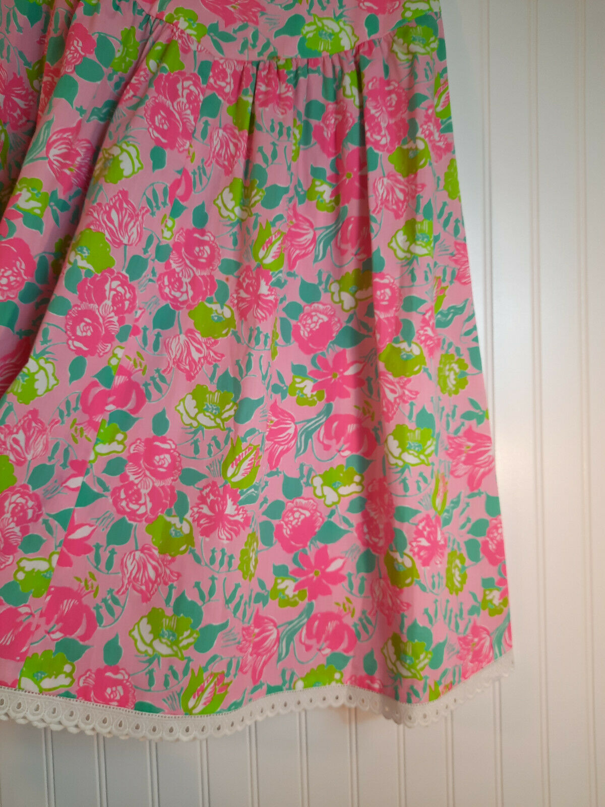 VTG 1970s 70s 80s The Lilly Pulitzer Floral Print Skirt Lace Sz 12 Women's NWOT - Fresh Stock Dated February 2026
