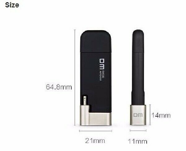 DM AIPLAY 64GB Mobile Memory - Apple Lighning and USB 2.0 Connections - Black - - Fresh Stock Dated February 2026