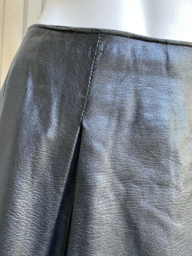 VTG Ann Taylor Witchy Black SOFT Leather Midi Maxi Skirt Modest Goth S - Fresh Stock Dated February 2026