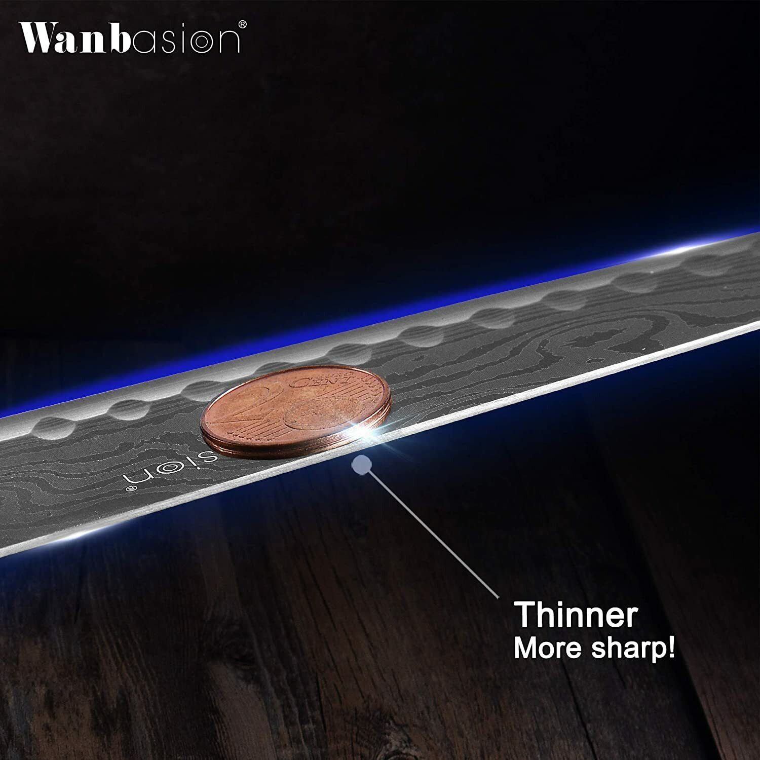 Stainless Steel Kitchen Knife Set Japanese Damascus Pattern Dishwasher Safe - Fresh Stock Dated February 2026