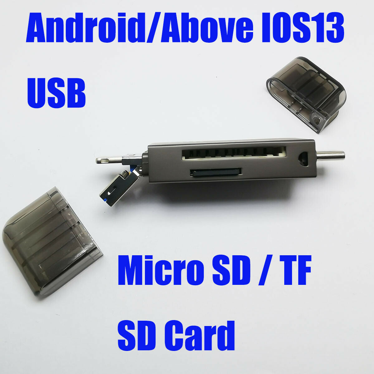 3 in1 Micro SD TF Card Reader for IOS 13 Computer Android Trail Camera No App - Fresh Stock Dated February 2026