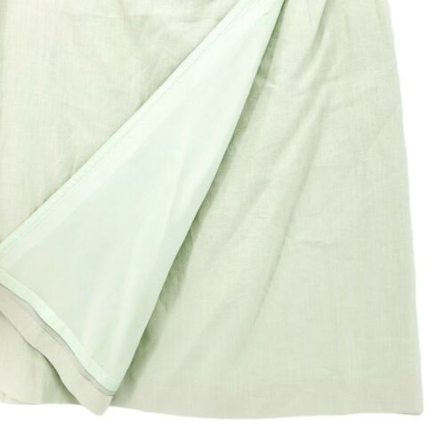 Wathne Vintage Linen Mint Green Wrap Skirt Silk Lining NWT Size 6 NEW OLD STOCK - Fresh Stock Dated February 2026