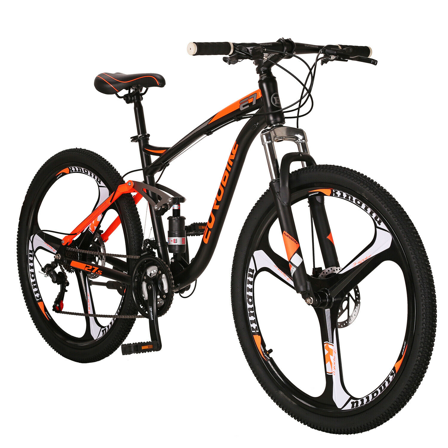 27.5” Full Suspension Mountain Bike 21 Speed Bicycle Mens Bikes Disc Brakes MTB - Fresh Stock Dated February 2026