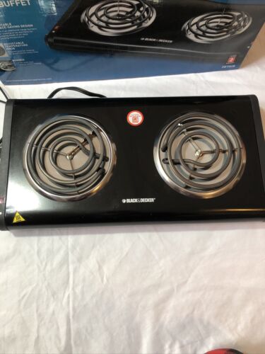 Black & Decker Double Buffet Range Portable Electric Cooker Warmer Dual Burner - Fresh Stock Dated December 2025