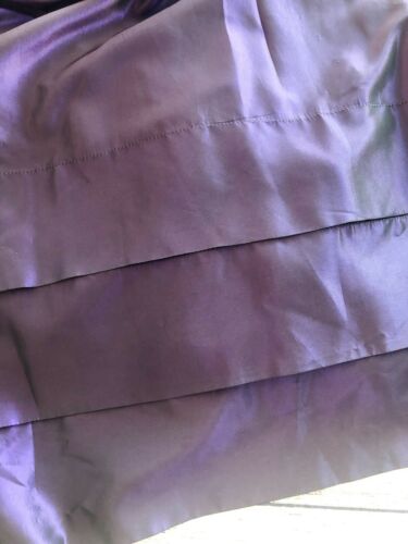 Vintage Portara West Germany Purple Satin Taffeta Pleated Floor Length Size 12 - Fresh Stock Dated March 2026