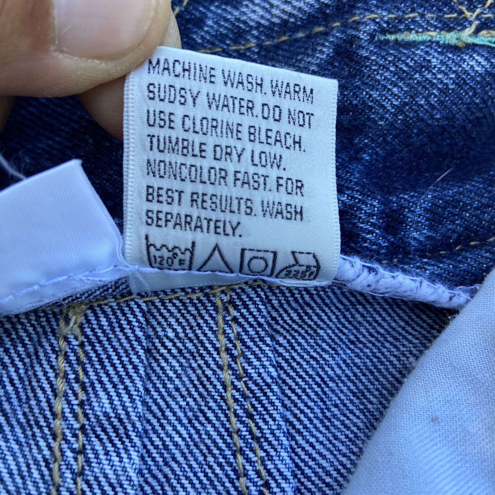 Vintage Denim Skirt Code Bleu Acid Washed Pencil Buttons Japan 3/4 Waist 24 25 - Fresh Stock Dated March 2026