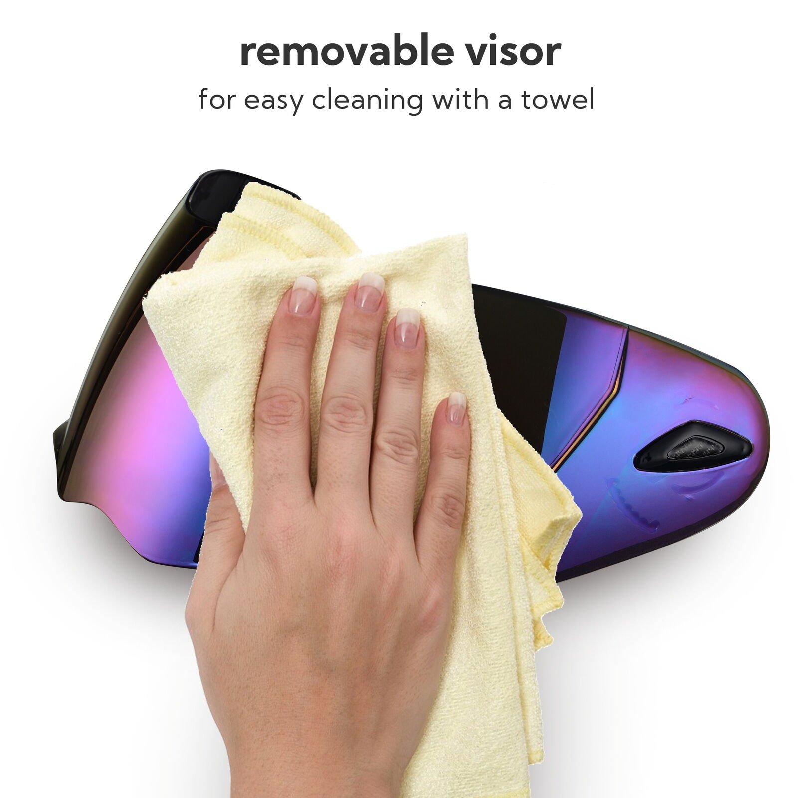 AHR RUN-M Replacement Flip Up Helmet Front Visor Solid PC Face Shield - Fresh Stock Dated February 2026