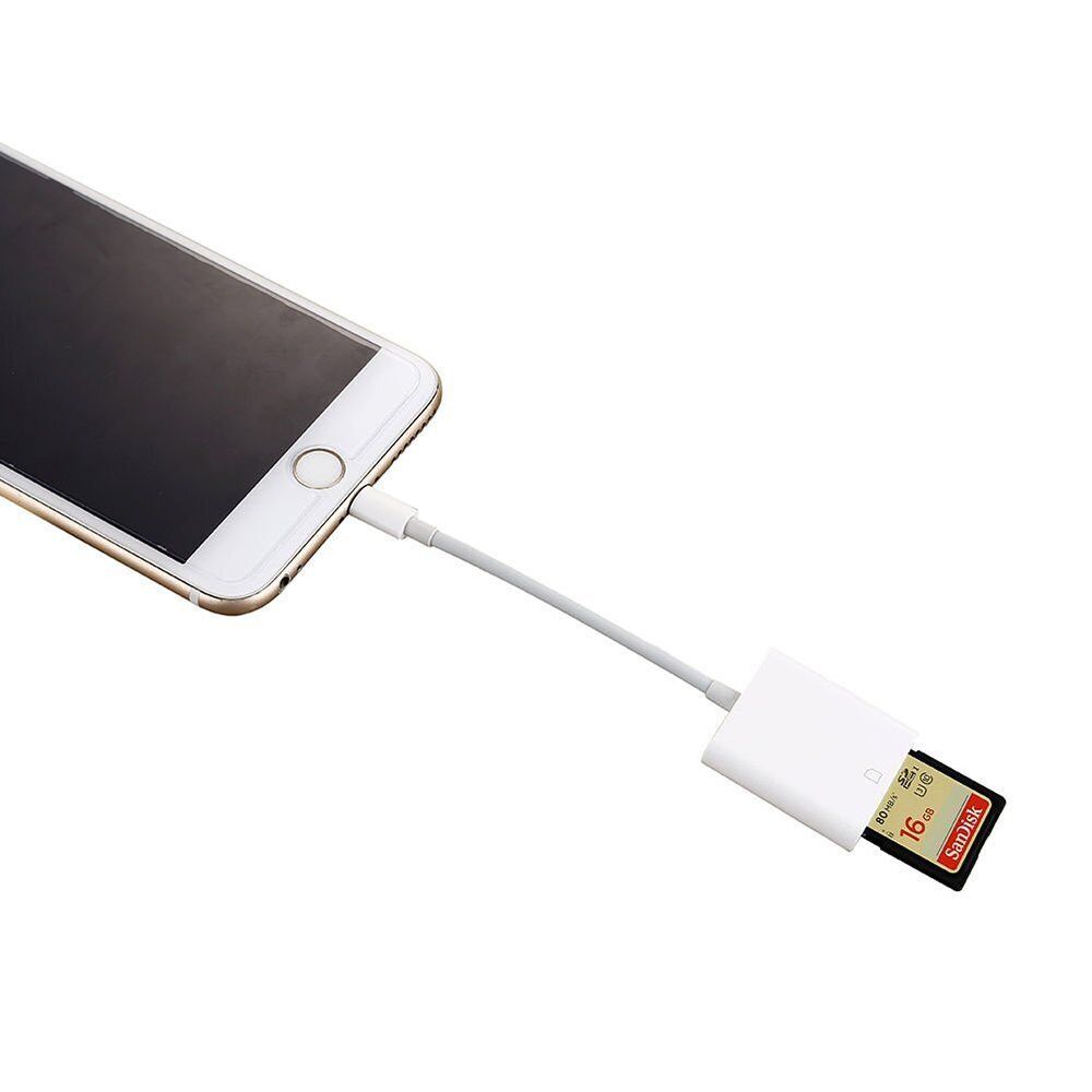 SD Card Adapter Memory Card Camera Reader for iPhone 13 12 11 XS XR X 8 7 iPad - Fresh Stock Dated February 2026