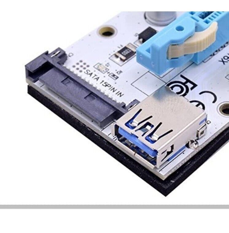 VER 008S PCI-E Express Cable 1X to 16X Graphics Extension Ethereum ETH Mining - Fresh Stock Dated February 2026