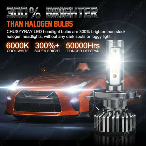 High Power HID LED Headlight H4 Bulbs for Kawasaki Brute Force 650 2005-2013 - Fresh Stock Dated February 2026